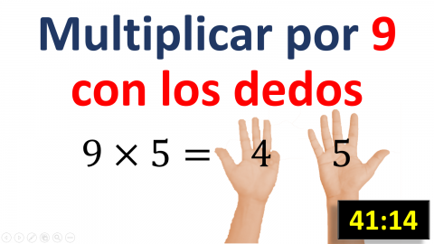 Truco para multiplicar por 9 con los dedos