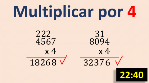 Multiplicar por 4