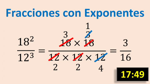 Fracciones con exponentes