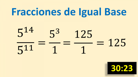 Fracciones con Potencias de Igual Base