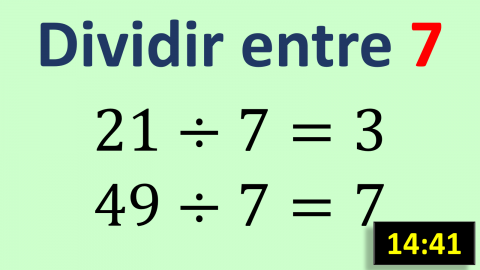 Tabla de dividir del 7