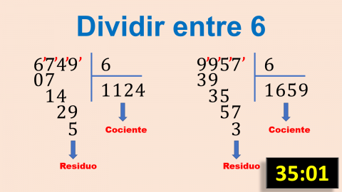 Dividir entre 6