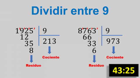 Dividir entre 9