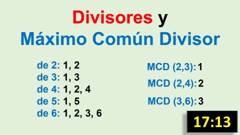 Divisores y Máximo Común Divisor