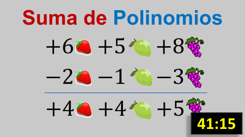Suma de polinomios con coeficientes enteros