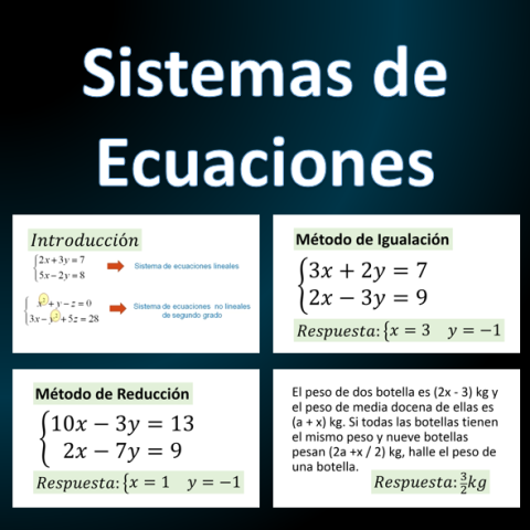 Sistemas de ecuaciones 