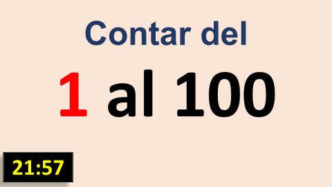 Los números del 1 al 100 con cifras