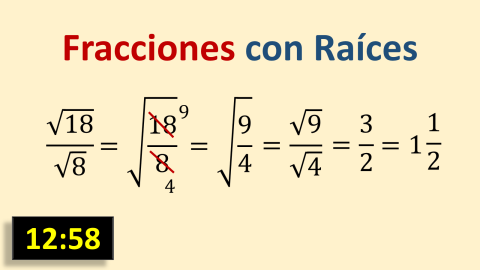 Fracciones con Raíces