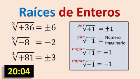 Raíces de Número Enteros