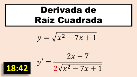 Derivadas con raiz cuadrada