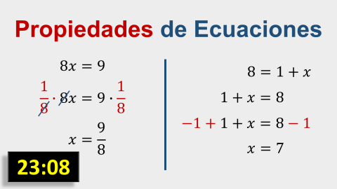 Propiedades de las ecuaciones