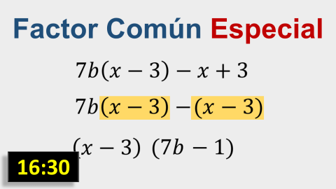 Factor Comun caso especial ejercicios basicos