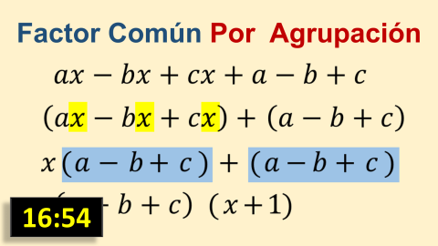 Factor Común por Agrupación - 6 Términos Ordenados