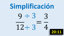 Fracciones Equivalentes por Simplificación