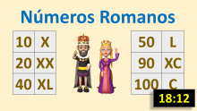Números romanos del 10 al 10 hasta el 100