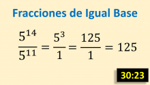 Fracciones con Potencias de Igual Base