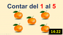 Contar del 1 al 5 con frutas