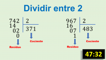 Dividir entre 2