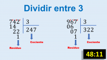 Dividir entre 3