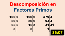 Descomposición en factores primos de números de tres cifras