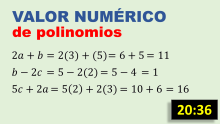 Valor numérico de polinomios