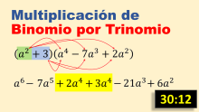 Multiplicación de binomio por trinomio