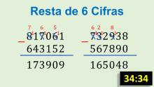 Resta de seis cifras