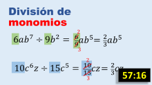 División de Monomios