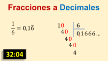 Conversión de Fracción Propia a número decimal