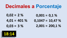 Conversión de Decimales a Porcentaje