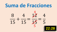 Suma de fracciones homogéneas