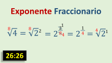 Raíz expresada como exponente fraccionario