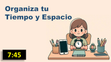 Organiza tu tiempo y espacio