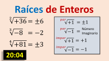 Raíces de Número Enteros