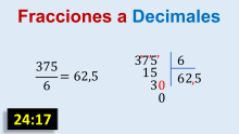 Conversión de Fracción Impropia a número decimal