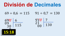 División de un número entero entre un decimal