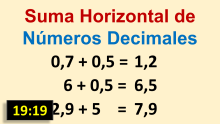 Suma Horizontal de Números Decimales