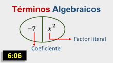 Coeficiente y Factor Literal