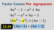 Factor Común por Agrupación - 4 Términos Desordenados